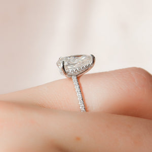 The Pave Kamellie Set With A 2 Carat Pear Lab Diamond