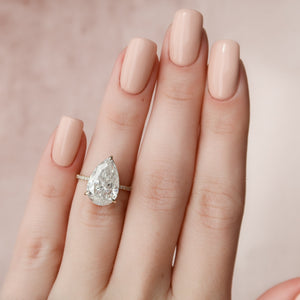 The Pave Kamellie Set With A 2 Carat Pear Lab Diamond