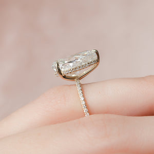 The Pave Kamellie Set With A 2 Carat Pear Lab Diamond