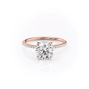 The Pave Kamellie Set With A 2 Carat Round Lab Diamond