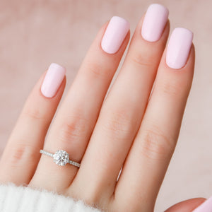The Pave Kamellie Set With A 2 Carat Round Lab Diamond