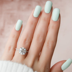 The Pave Kamellie Set With A 2 Carat Round Lab Diamond
