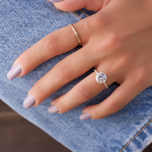 The Pave Kamellie Set With A 2 Carat Round Lab Diamond