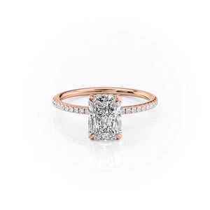 The Pave Kamellie Set With A 4.5 Carat Radiant Moissanite