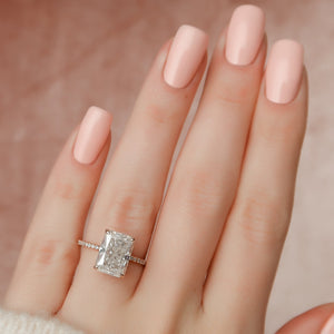 The Pave Kamellie Set With A 3 Carat Radiant Lab Diamond