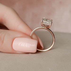 The Pave Kamellie Set With A 3 Carat Radiant Lab Diamond