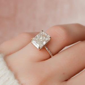 The Pave Kamellie Set With A 3 Carat Radiant Lab Diamond