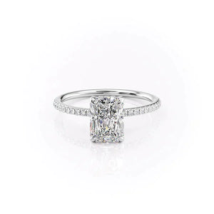 The Pave Kamellie Set With A 1 Carat Radiant Lab Diamond