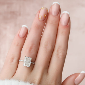 The Pave Kamellie Set With A 2 Carat Radiant Lab Diamond