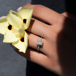 The Pave Kamellie Set With A 2 Carat Radiant Lab Diamond