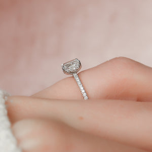 The Pave Kamellie Set With A 2 Carat Radiant Lab Diamond