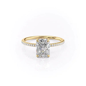 The Pave Kamellie Set With A 4.5 Carat Radiant Moissanite