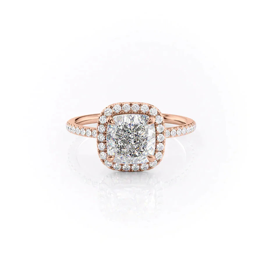 The Michelle Set With A 1 Carat Cushion Moissanite