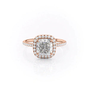 The Michelle Set With A 1.5 Carat Cushion Moissanite