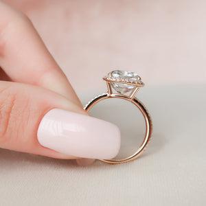 The Michelle Set With A 2 Carat Cushion Moissanite