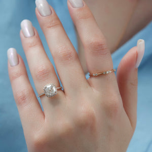 The Michelle Set With A 2 Carat Cushion Moissanite