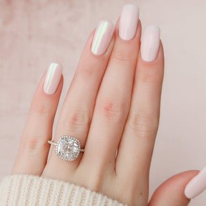 The Michelle Set With A 2 Carat Cushion Moissanite