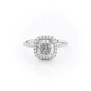 The Michelle Set With A 1.5 Carat Cushion Moissanite