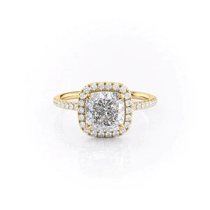 The Michelle Set With A 1 Carat Cushion Lab Diamond