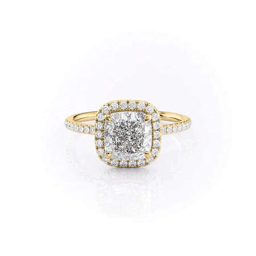 The Michelle Set With A 1 Carat Cushion Moissanite