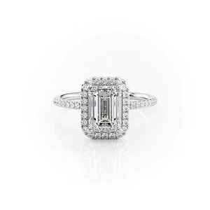 The Michelle Set With A 2 Carat Emerald Lab Diamond