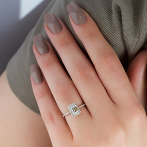 The Michelle Set With A 2 Carat Emerald Lab Diamond