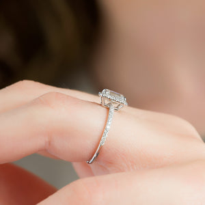The Michelle Set With A 2 Carat Emerald Lab Diamond
