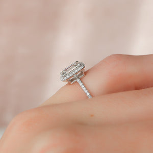 The Michelle Set With A 2 Carat Emerald Lab Diamond