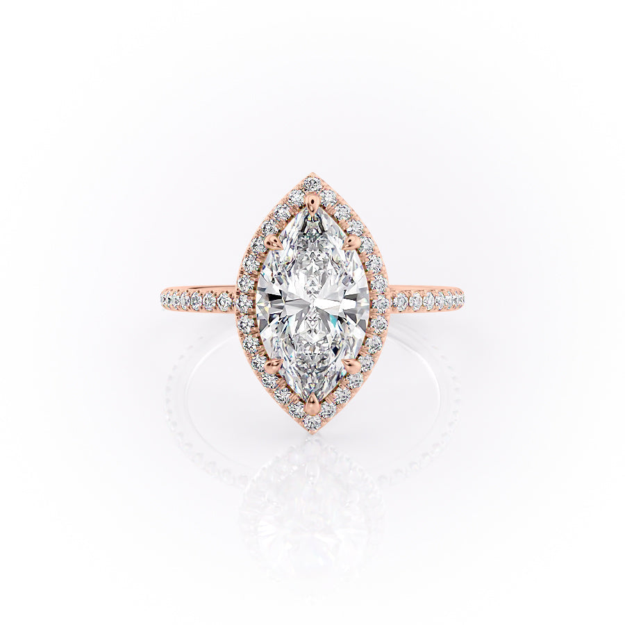 The Michelle Set With A 3 Carat Marquise Lab Diamond
