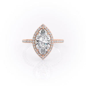 The Michelle Set With A 3 Carat Marquise Moissanite