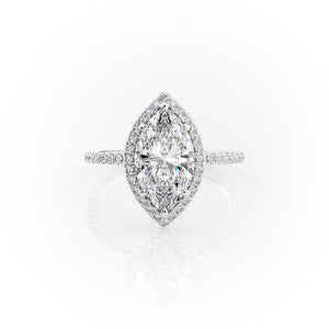 The Michelle Set With A 3 Carat Marquise Moissanite