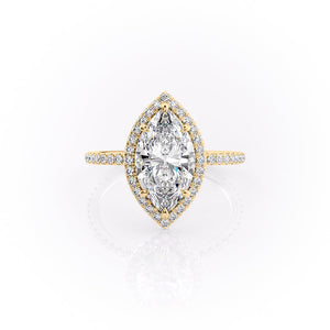 The Michelle Set With A 3 Carat Marquise Moissanite