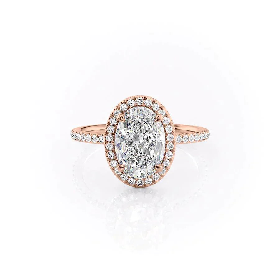 The Michelle Set With A 2.5 Carat Oval Lab Diamond