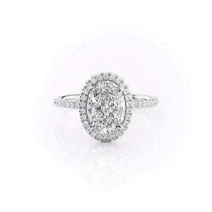 The Michelle Set With A 3 Carat Oval Moissanite