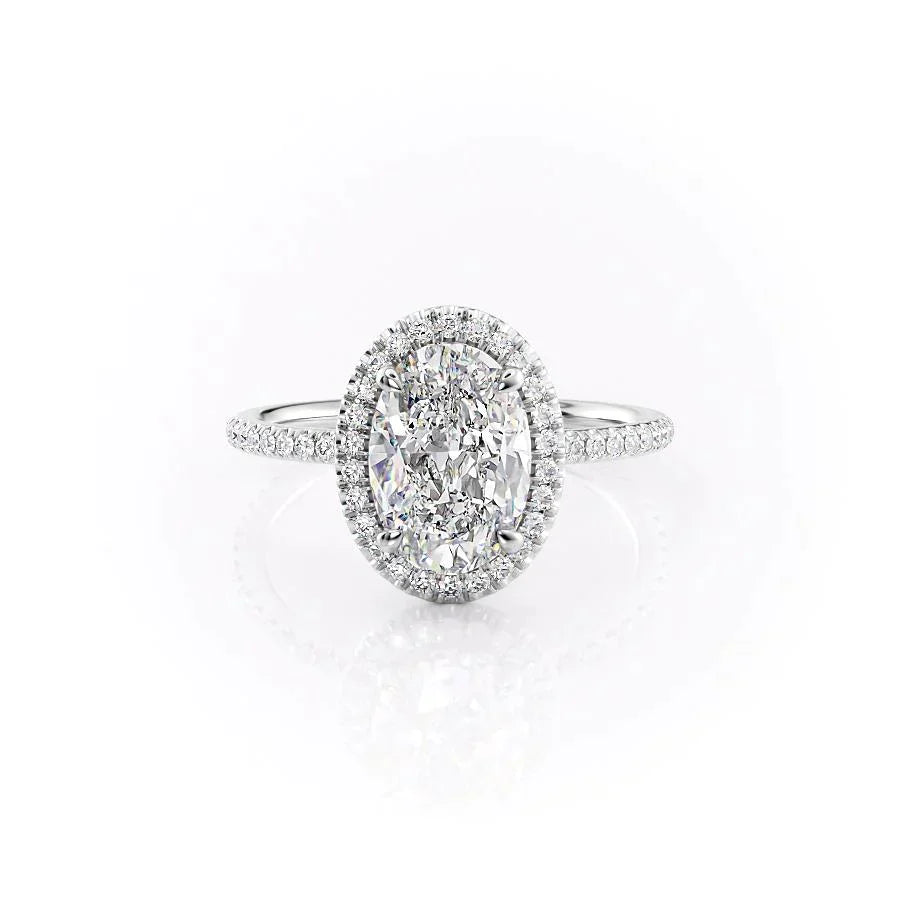 The Michelle Set With A 1.5 Carat Oval Moissanite