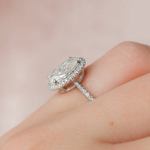 The Michelle Set With A 3 Carat Oval Lab Diamond