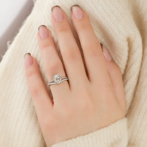 The Michelle Set With A 3 Carat Oval Lab Diamond