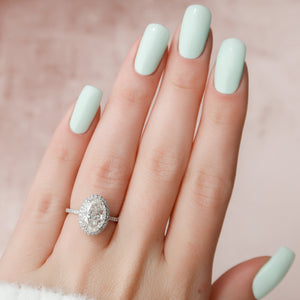 The Michelle Set With A 3 Carat Oval Lab Diamond