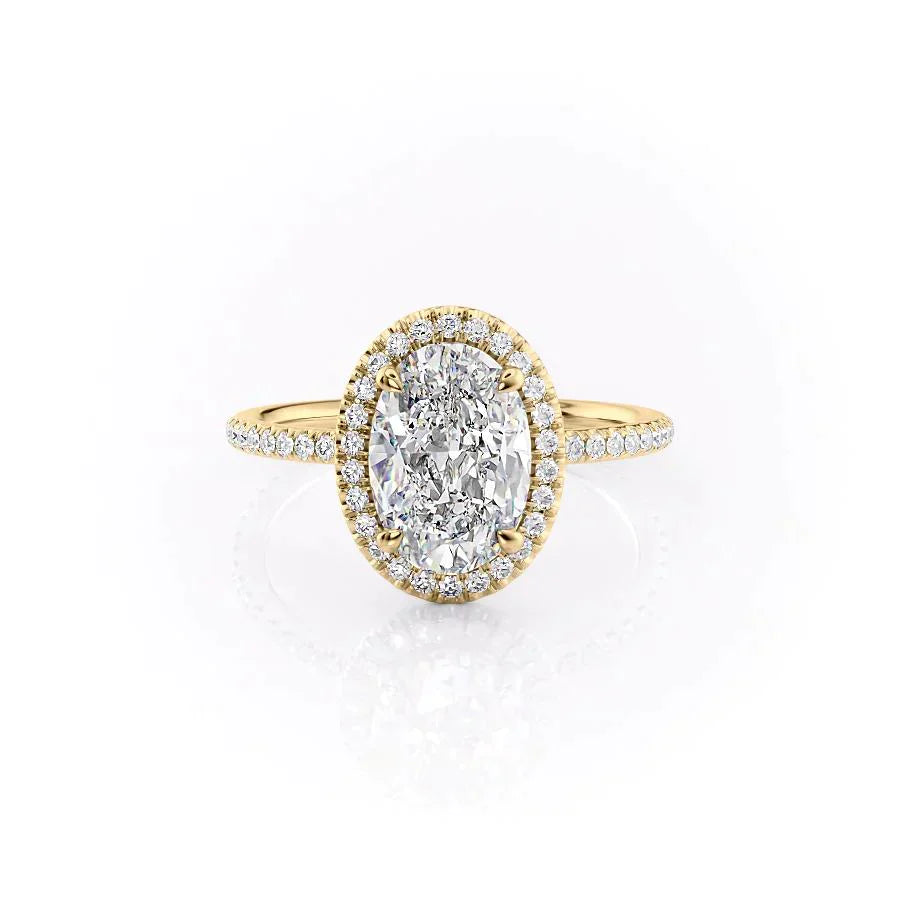 The Michelle Set With A 1 Carat Oval Lab Diamond