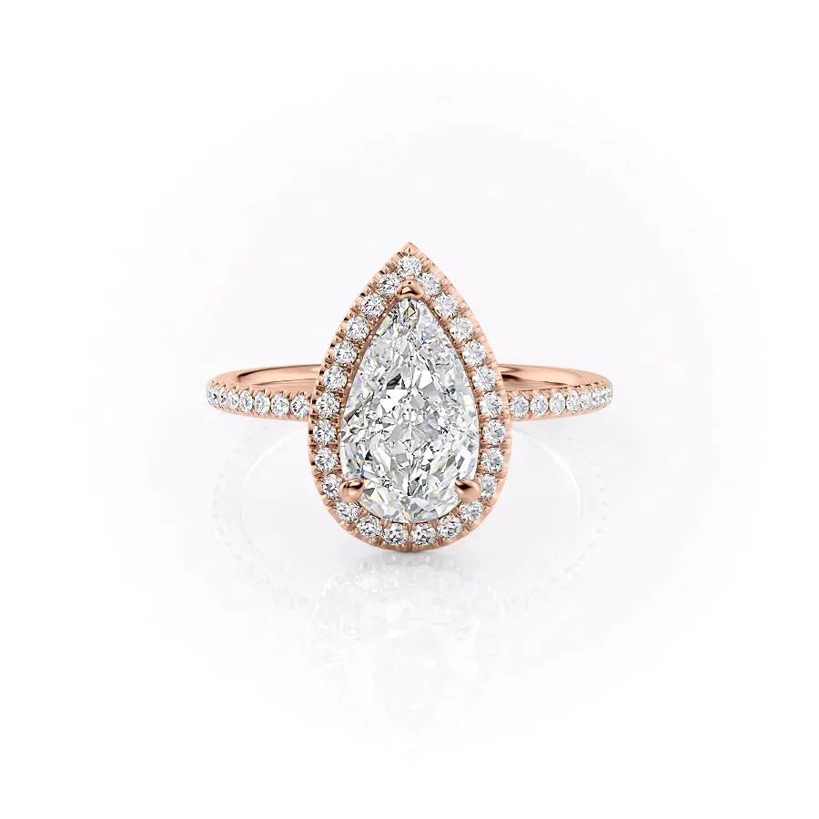 The Michelle Set With A 2 Carat Pear Lab Diamond