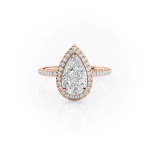 The Michelle Set With A 1 Carat Pear Moissanite