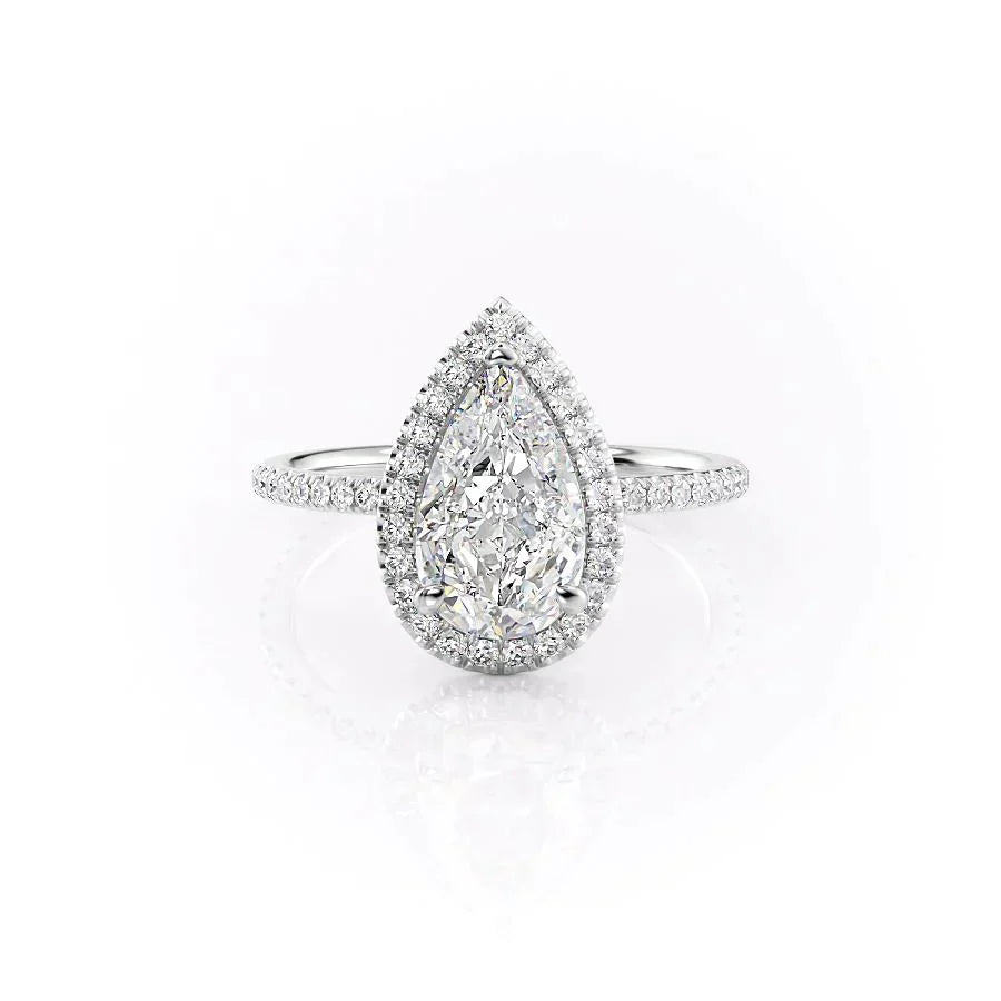 The Michelle Set With A 4 Carat Pear Moissanite