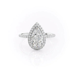 The Michelle Set With A 2.5 Carat Pear Moissanite