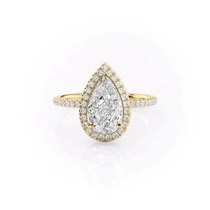 The Michelle Set With A 1.5 Carat Pear Moissanite