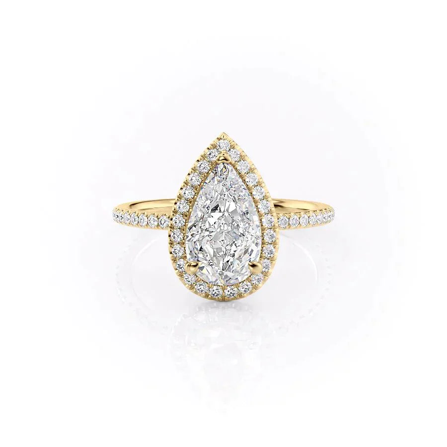 The Michelle Set With A 1.5 Carat Pear Moissanite