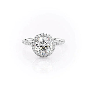 The Michelle Set With A 2 Carat Round Moissanite