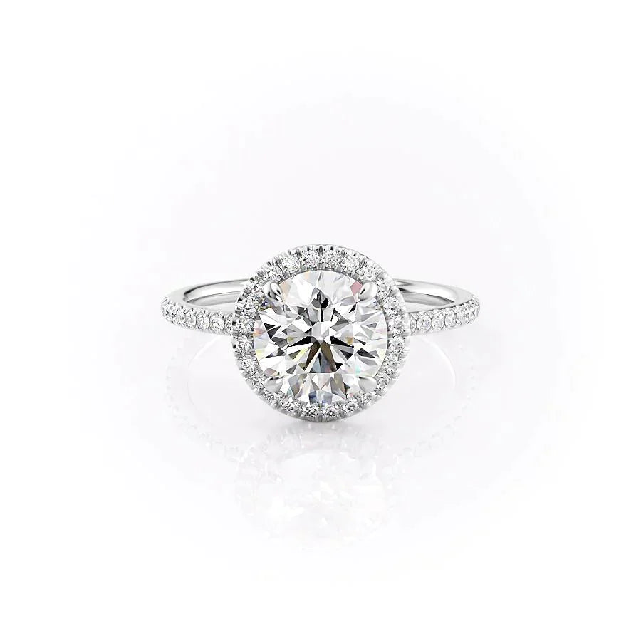 The Michelle Set With A 1.5 Carat Round Moissanite