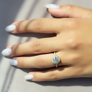 The Michelle Set With A 2 Carat Round Lab Diamond