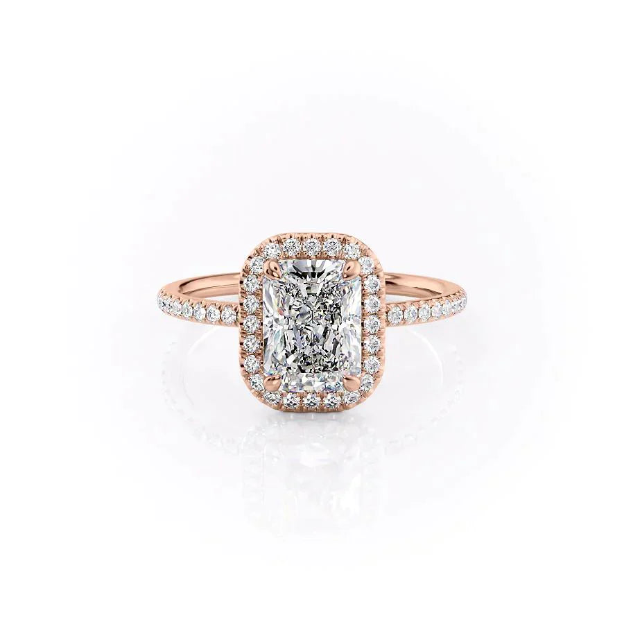 The Michelle Set With A 4.5 Carat Radiant Moissanite