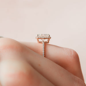 The Michelle Set With A 2 Carat Radiant Lab Diamond